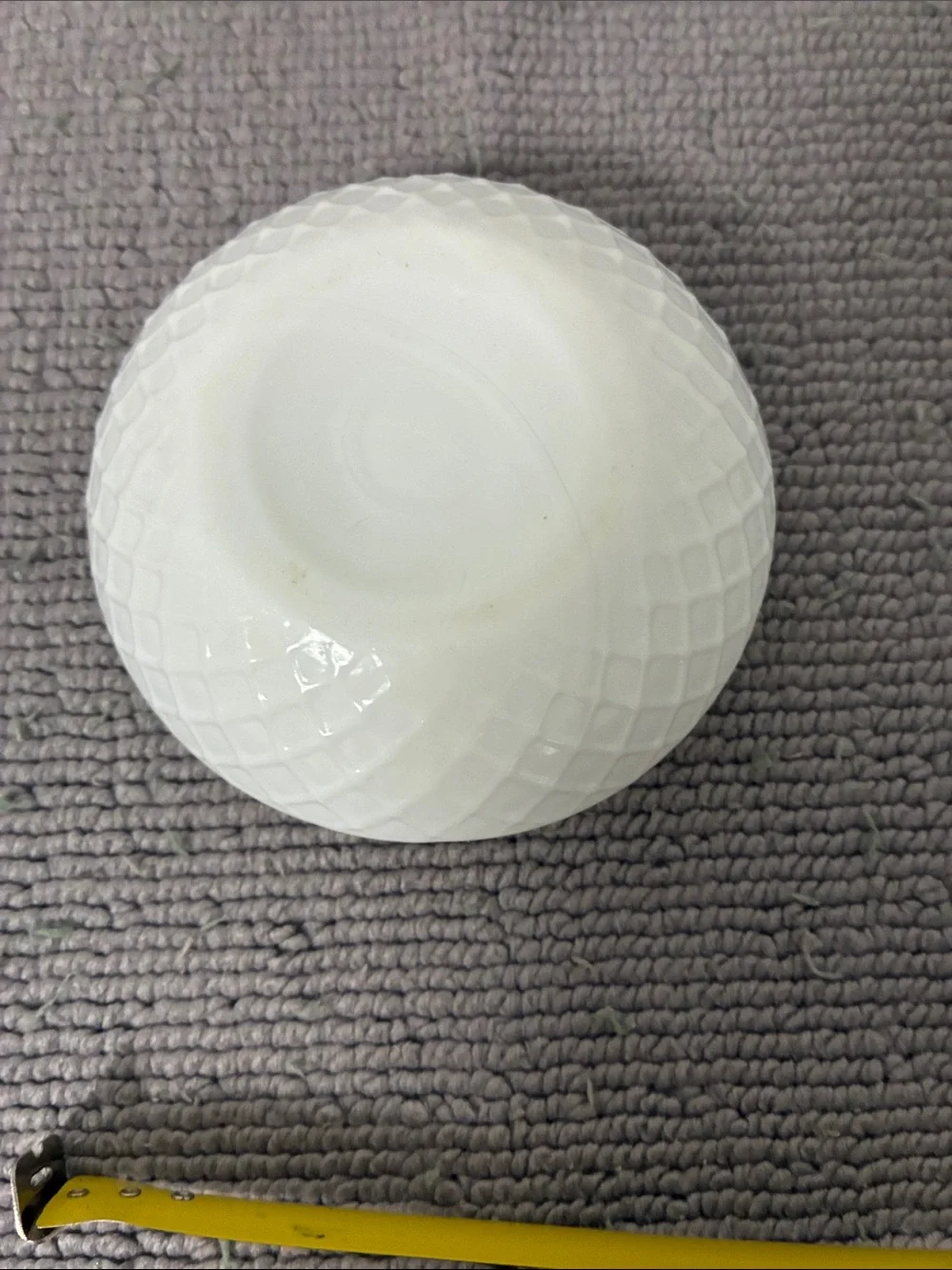 Vintage Milk Glass Floral Covered Trinket Dish - White